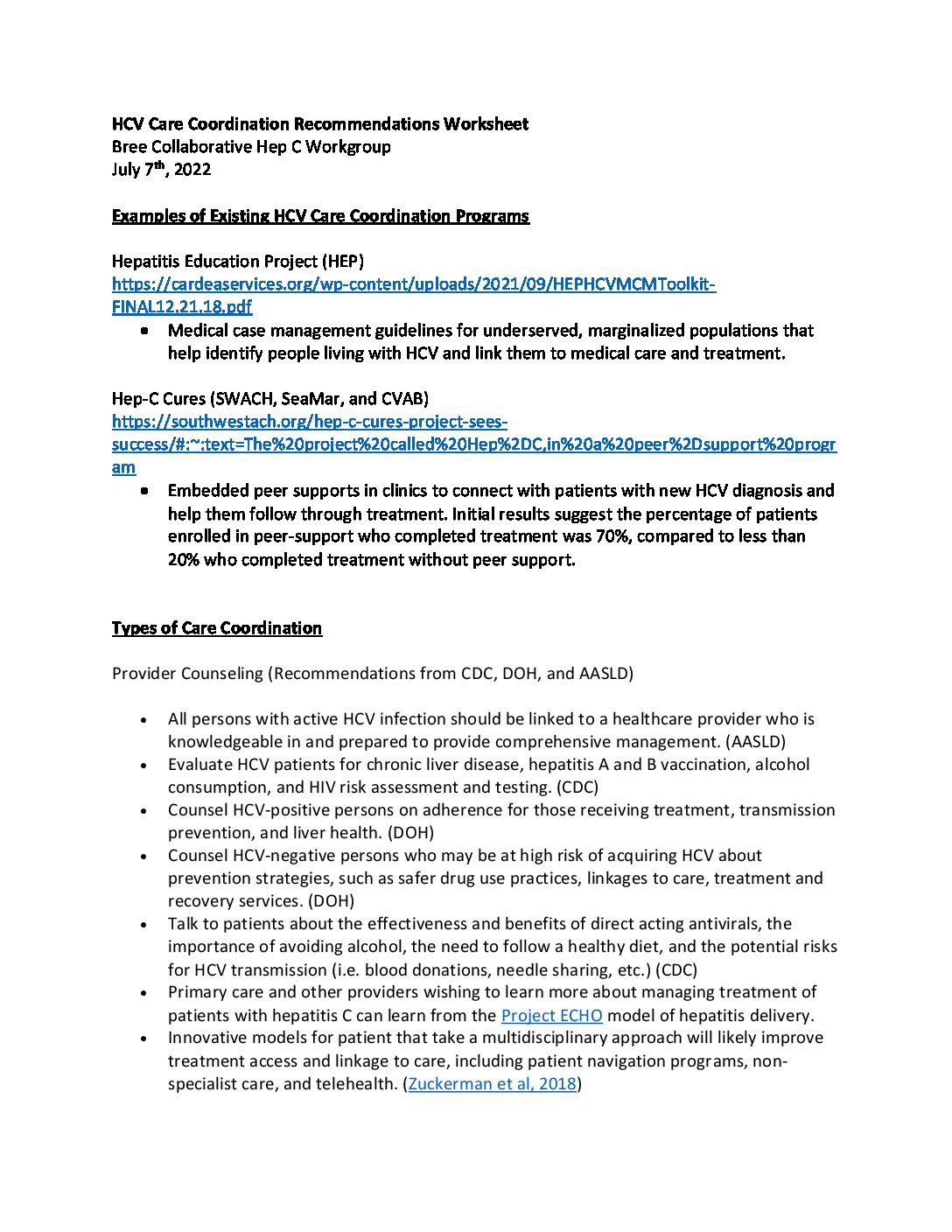 Hcv Guidelines.pdf HCV Care Coordination Recommendations Worksheet 0707 | Bree Collaborative