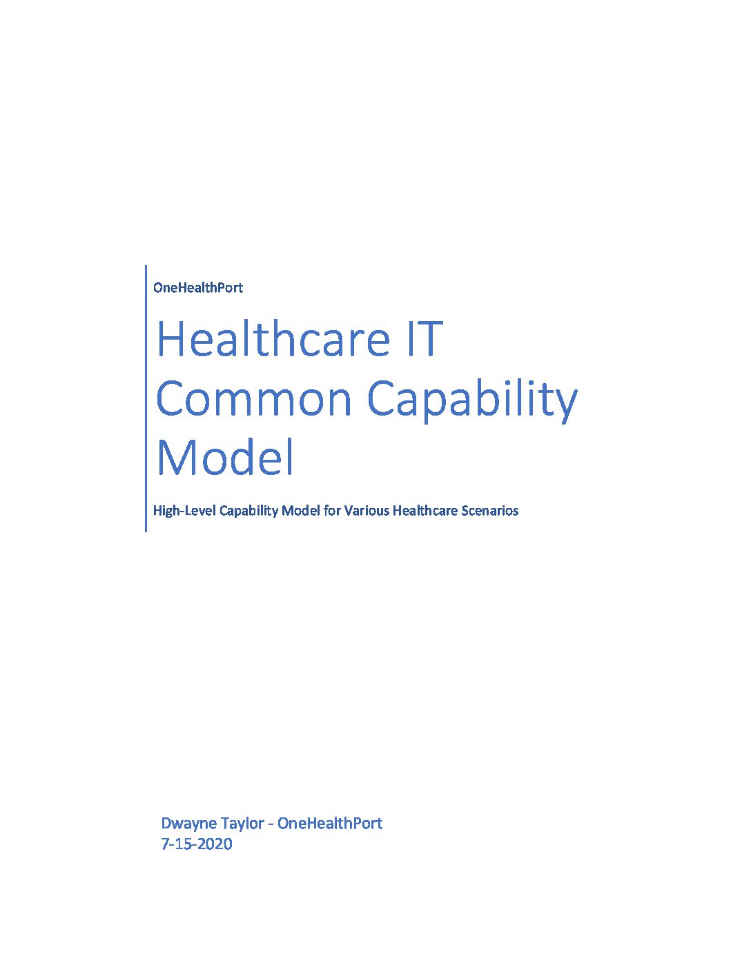 HIT Common Capability Model