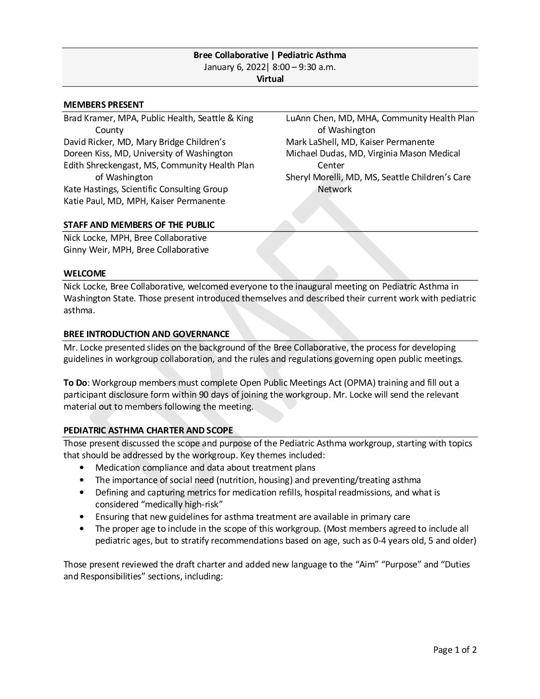 Minutes-Pediatric Asthma-Workgroup-22-0118