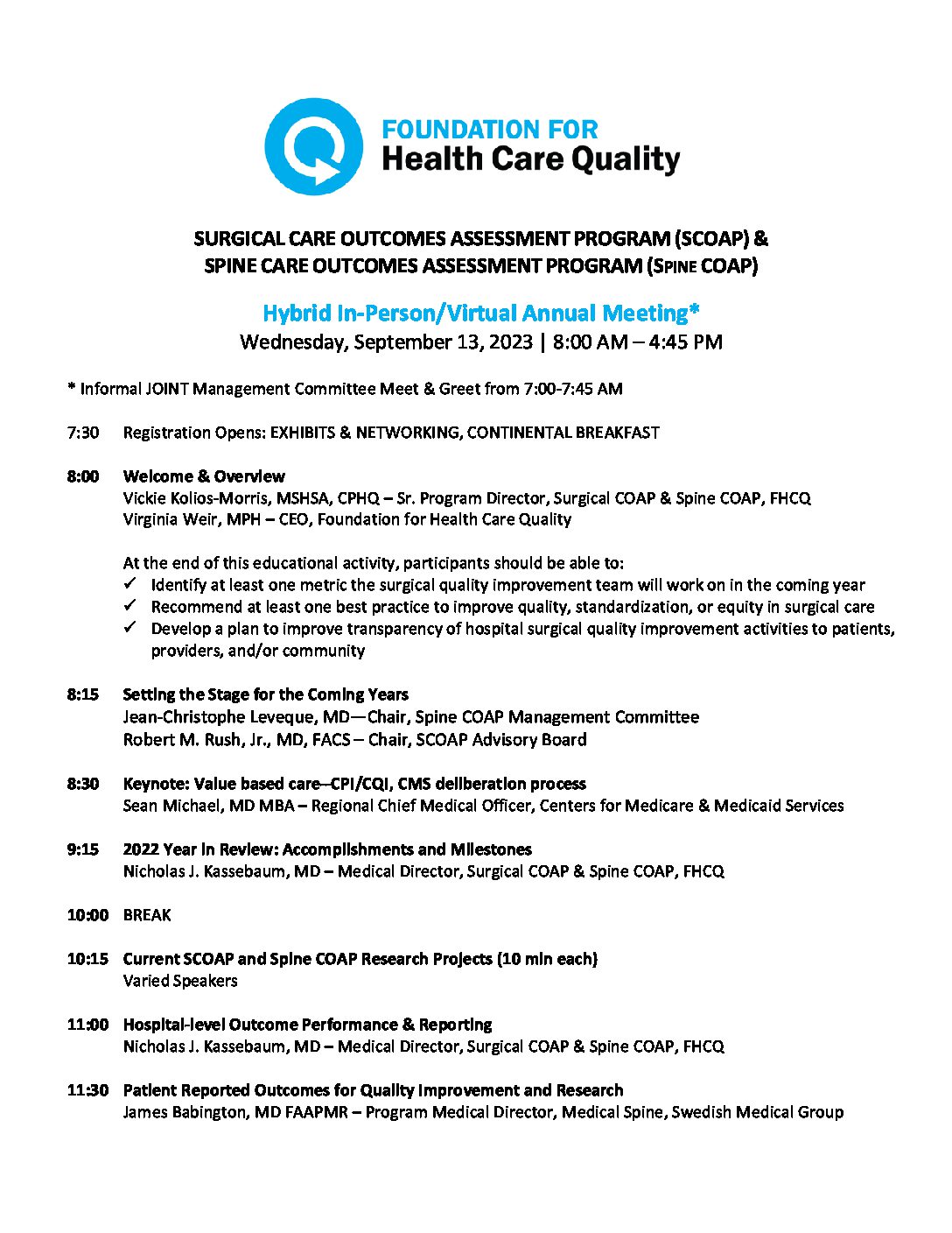 2023.09 SCOAP-SpineCOAP Annual Mtg Agenda v3web