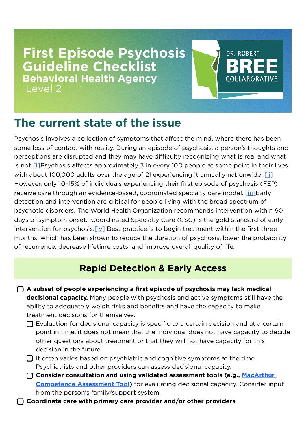 FEP Checklist BH Agency -Level 2