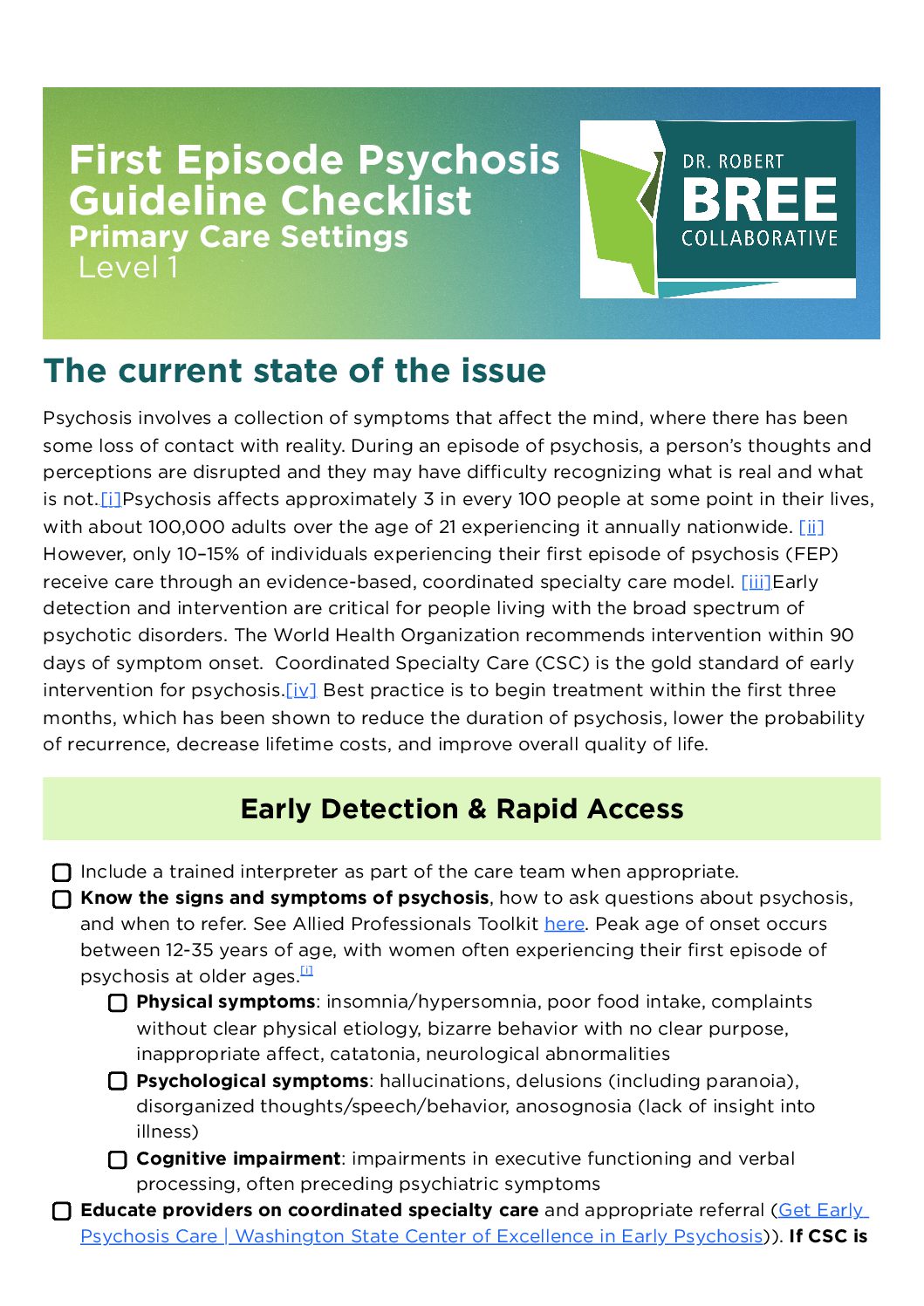 _FEP Checklist Primary Care -Level 1