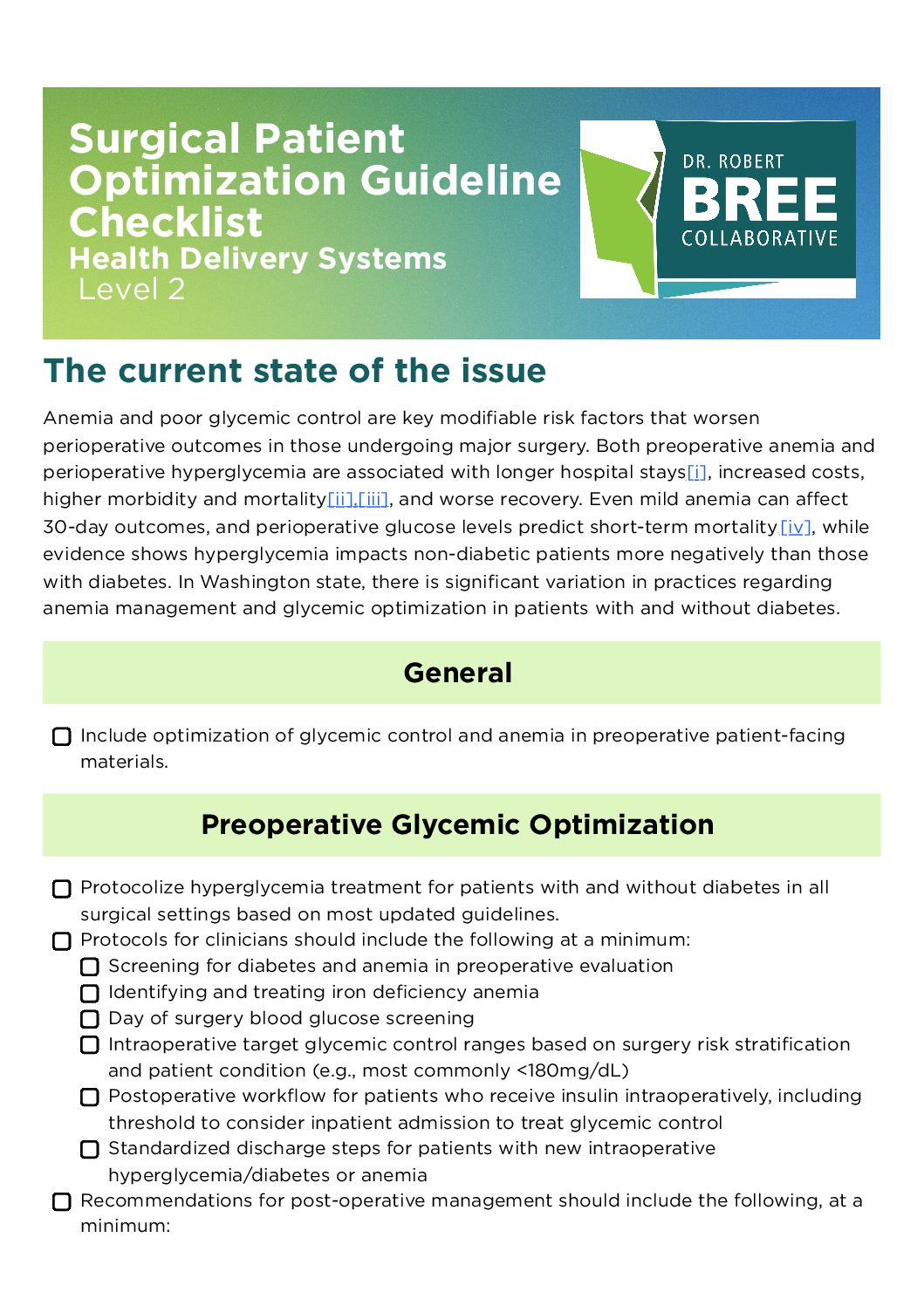 Surgical Patient Optimization Health Systems -Level 2
