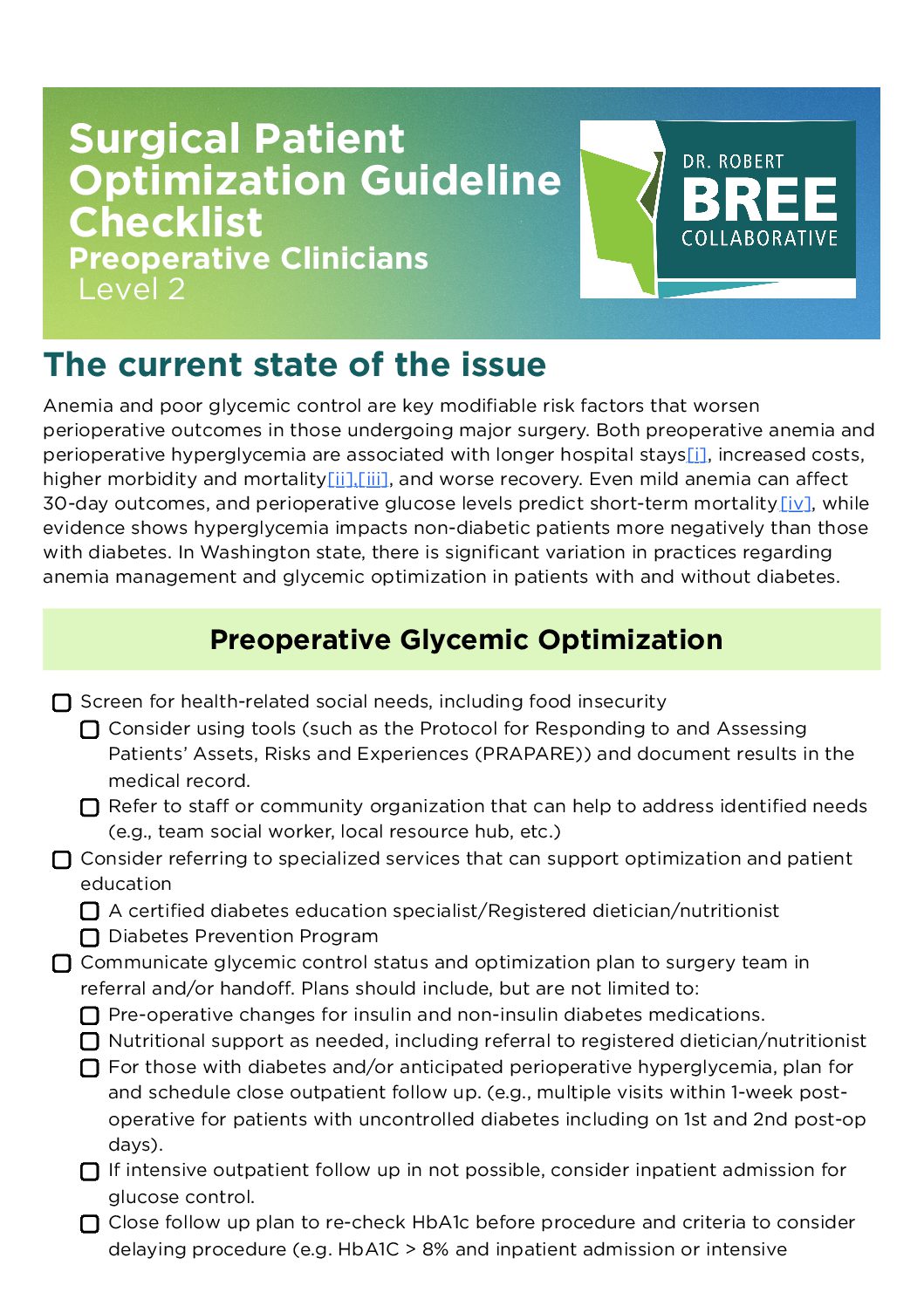 Surgical Patient Optimization Preoperative Clinicians -Level 2